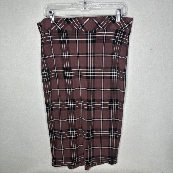 Torrid Women’s Plaid Ponte Pencil Skirt Midi Length Size 1 / 14-16 Bundle Of 3 - Picture 3 of 14
